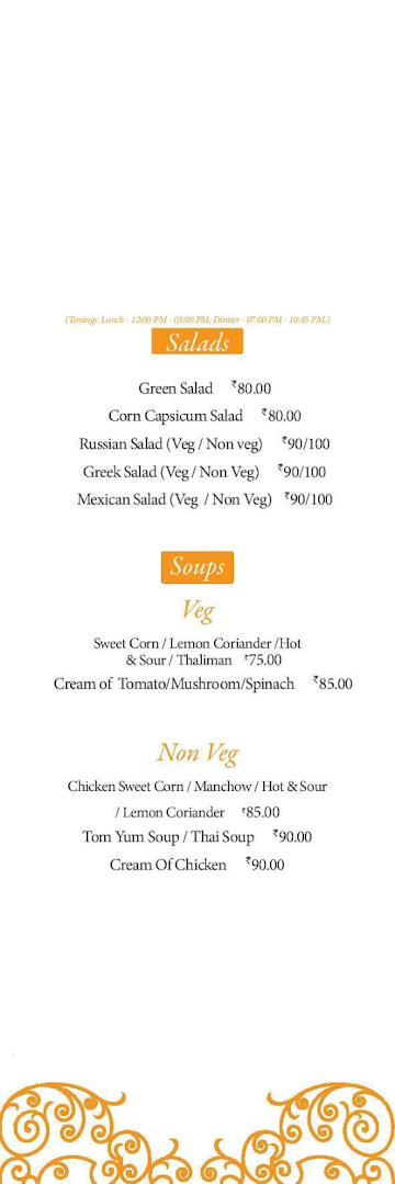 Rasa - Hotel Vivana menu 