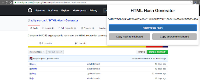 HTML Hash Generator marquee promo image