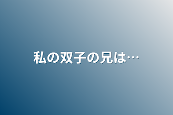 私の双子の兄は…