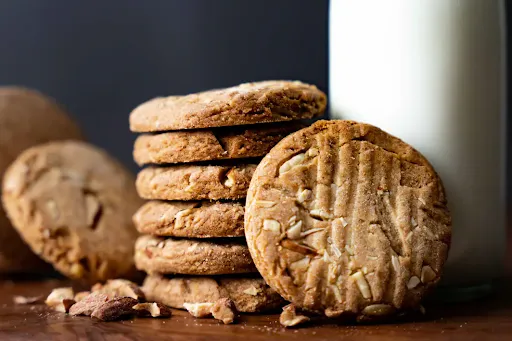 Eggless Whole Wheat Almond Cookies