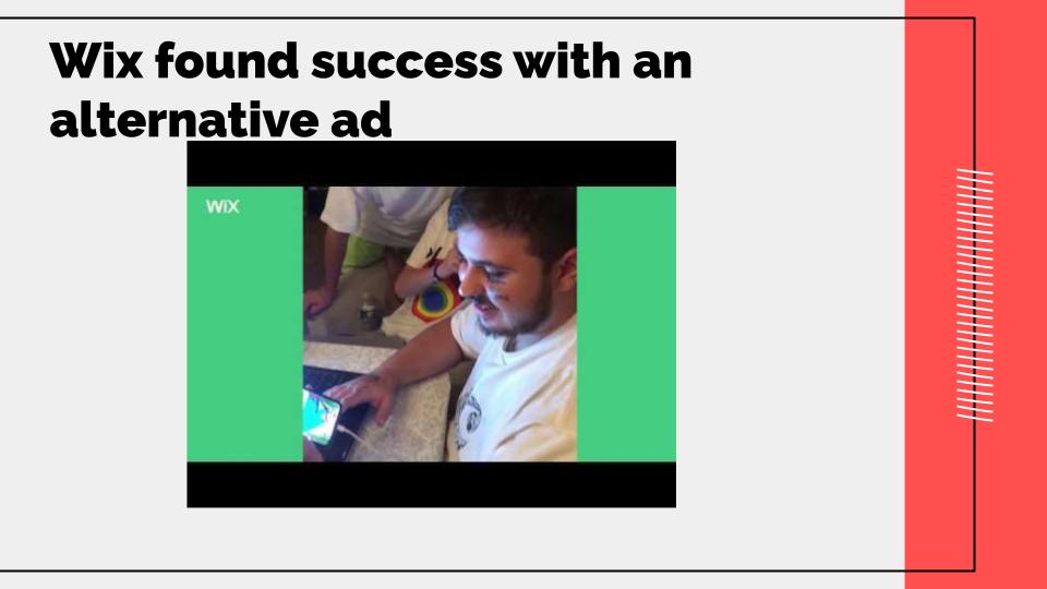 Wix Found Success with an Alternative Ad