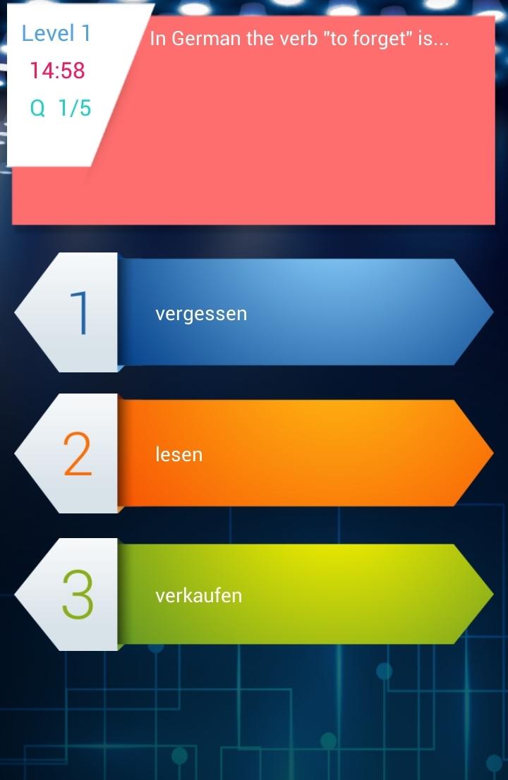 Spanish Quiz Screen 3