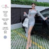 Đầm Body Tay Dài Khoét Eo Xẻ Tà (Lv156)