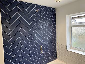 Herringbone shower area walls  album cover