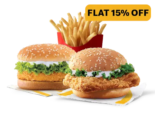 McSpicy Chicken Burger + McChicken Burger + Fries (M)