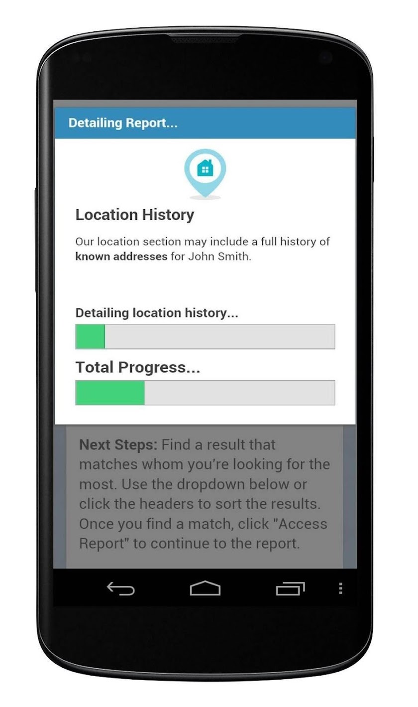 FindPro Background Check App Screen 3