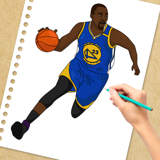 basketball player drawing