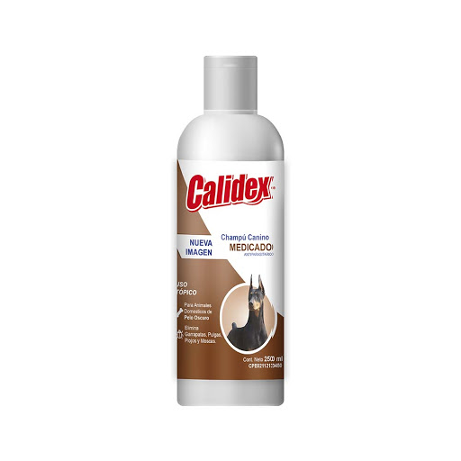 //Champu para Mascotas Calidex Antiparasitario Pelo Oscuro 250Ml undefined