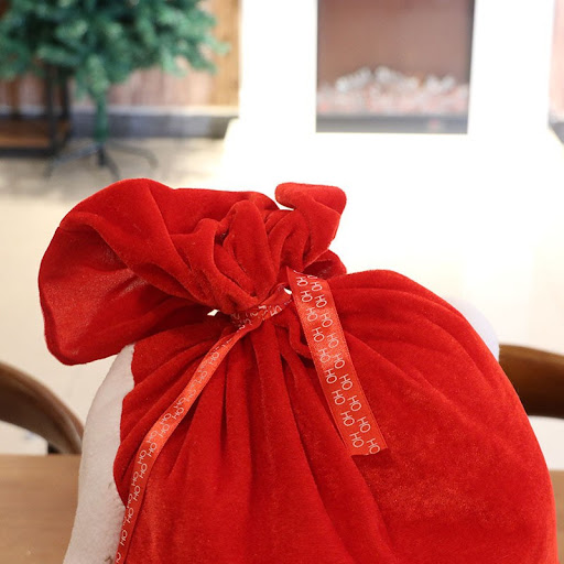 Title 3, Santa Claus Golden Velvet Cloth Candy Backpack....