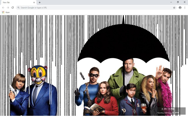 The Umbrella Academy New Tab Theme