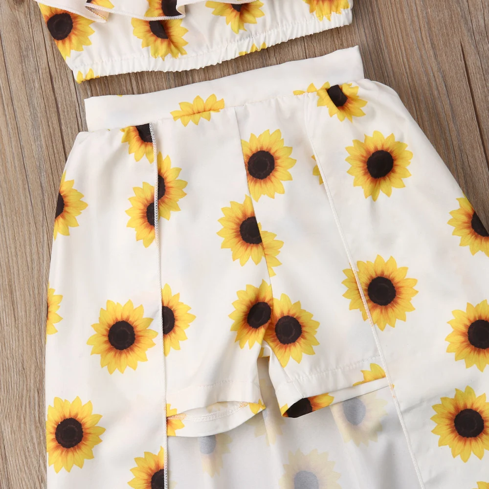Title 7, Kinderkleding set Zonnebloem Top Culottes Haarb...