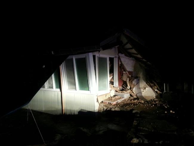 Image: Home partially collapsed following September 12, 2016 earthquake / Taken by Korea Times