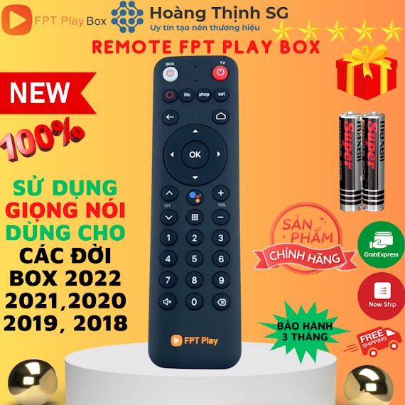 Remote Điều Khiển Fpt Play Box Chính Hãng, Sử Dụng Giọng Nói Dùng Cho Các Đầu Fpt Play Box 2022, 2021, 2020, 2019, 2018