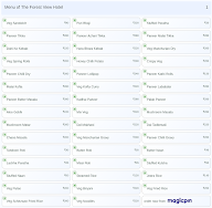 The Forest View Hotel menu 1
