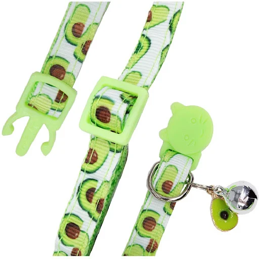 Fruit Cat Collar Personalized Nylon Custom Name Small Dog Safety Breakaway Puppy Pet Accessories Kitten Collars Necklace