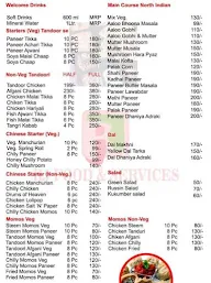 R J Foods & Services menu 2