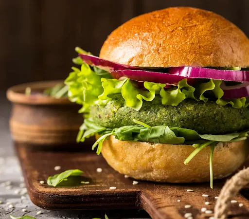 Spinach And Corn Burger