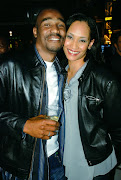 November 2007.  Radio personality and DJ, Bob Mabena, with television presenter Melanie Son.