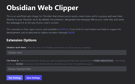 Obsidian Web Clipper