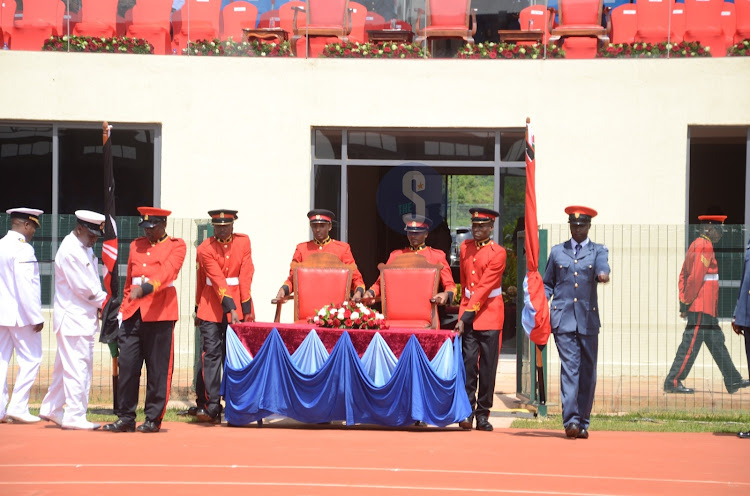 Preparations for the Kenya Defense Force change of guard underway at the Ulinzi Sports Complex on Friday, May 5 2023.