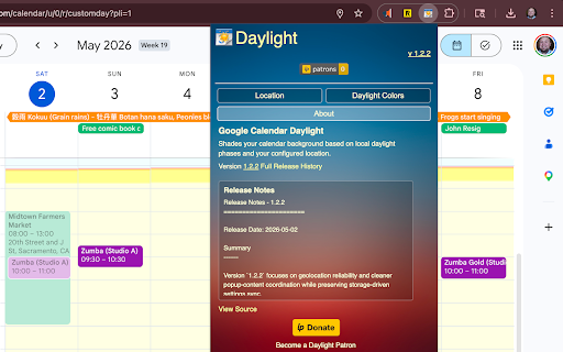 Daylight for Google Calendar screenshot 5