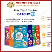 [Chính Hãng][Gía Rẻ][Date Xa]Pate Cho Mèo Con Và Mèo Trưởng Thành 5Plus Catchy Gói 70G