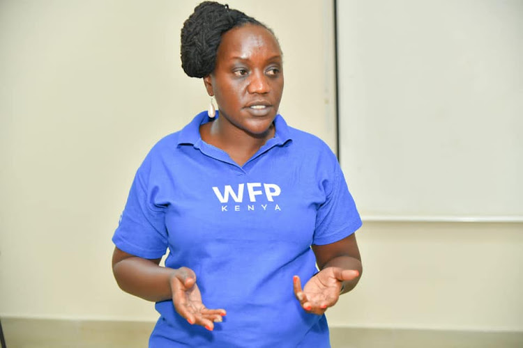 Josephine Mutuku from UNICEF during the workshop with education officials from Garissa and Tana river counties on Saturday, June 11.