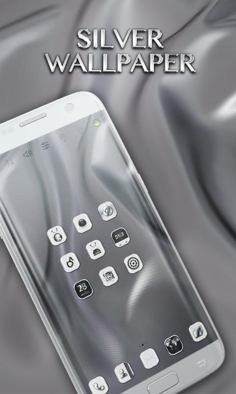 Android application HD Silver Wallpaper theme screenshort