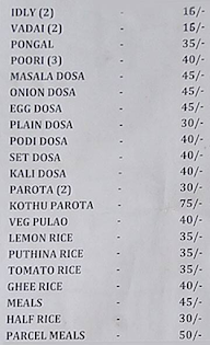 Madurai Idly Dosa Centre menu 1