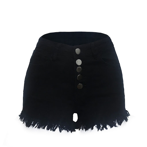 Title 7, High waist slim stretch denim shorts, designed ...