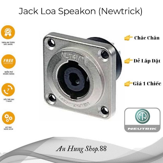 Trạm Loa Speakon Newtrick - Hàng Đẹp. ( Jack Loa Speakon Newtrick Âm)