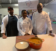 Chefs Dasen Sarugaser, Tembisa Jordaan and James Khoza.