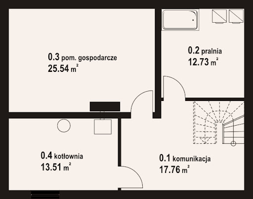 Ścinawka 9m - Rzut piwnicy