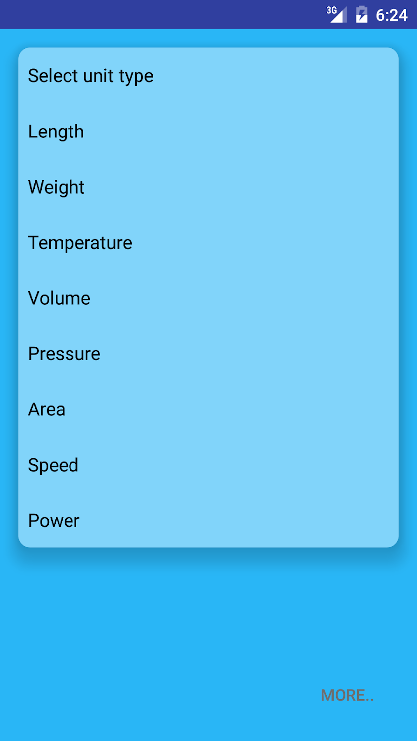 Vivid Unit Converter Screen 2