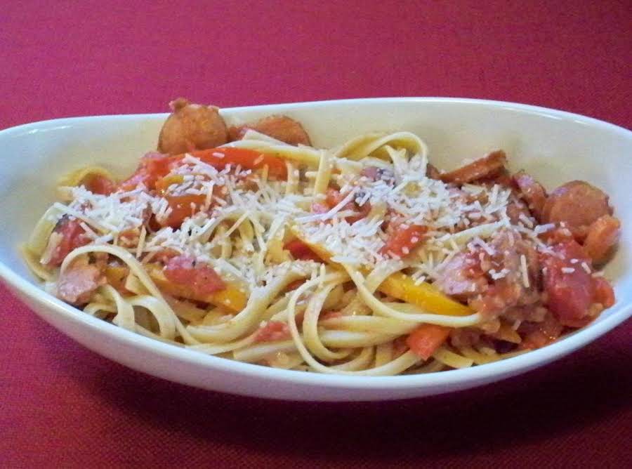 Cajun Pasta With Smoked Sausage Recipe | Just A Pinch Recipes