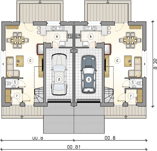 Double House III - Rzut parteru