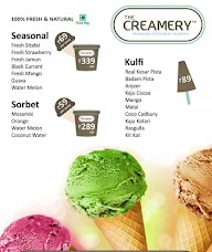 The Creamery menu 1