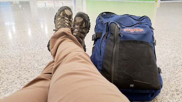 Trying to relax at the Shanghai airport