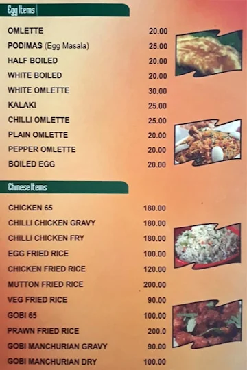 Viswanathan Chettinadu Hotel menu 