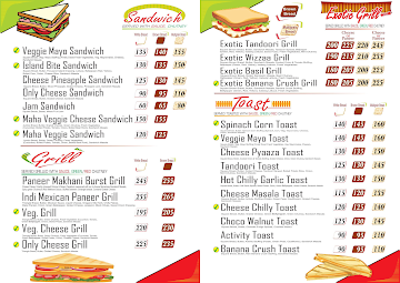 Sandwizzaa menu 