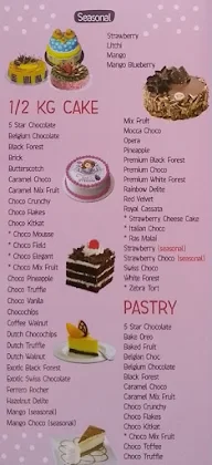Occasions Cakes and More menu 2