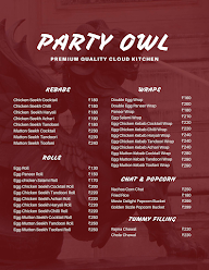 Party Owl menu 1