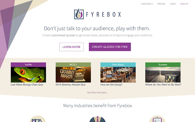 Fyrebox - Make your own Interactive Quiz chrome extension