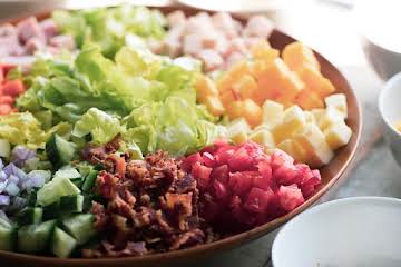 Chopped Chef Salad with Creamy Sweet Onion Dressing