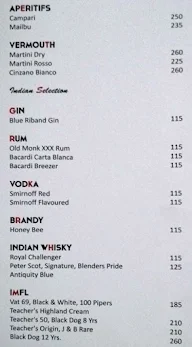 rOS Bar, The Fern Residency menu 8