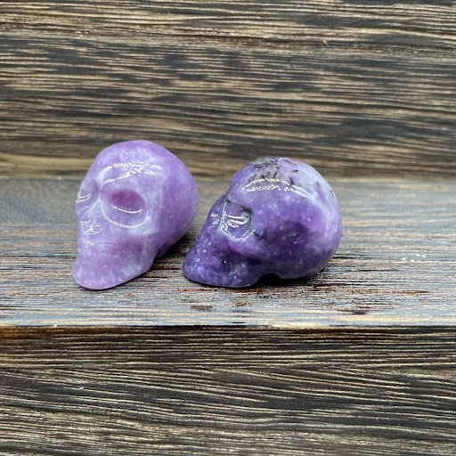 Title 2, Natural Stone Carved Skull Mini Semi-precious S...