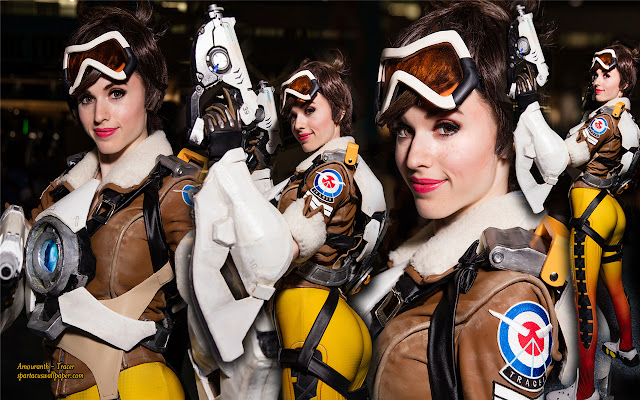 OverWatch Tracer Cosplay Themes & New Tab