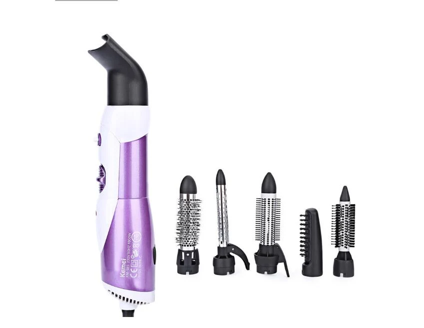 Secador de pelo en casa 7 en 1 Versátil para peinados profesionales. Seca, alisa, riza y da volumen. Disfruta de un cabello perfecto y radiante.