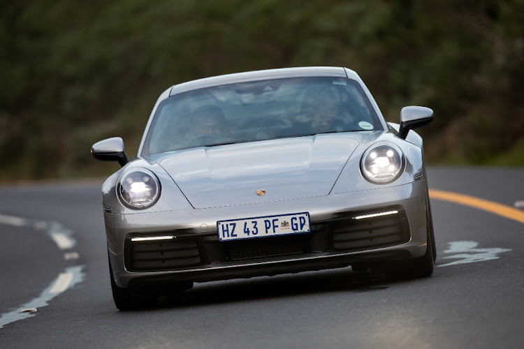 The front of the 992 holds styling cues reminiscent of the air-cooled G-series of cars.