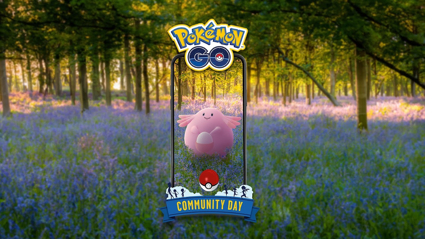Community Day Pokémon GO - Februari 2024 - Chansey [image by pokemongolive.com]